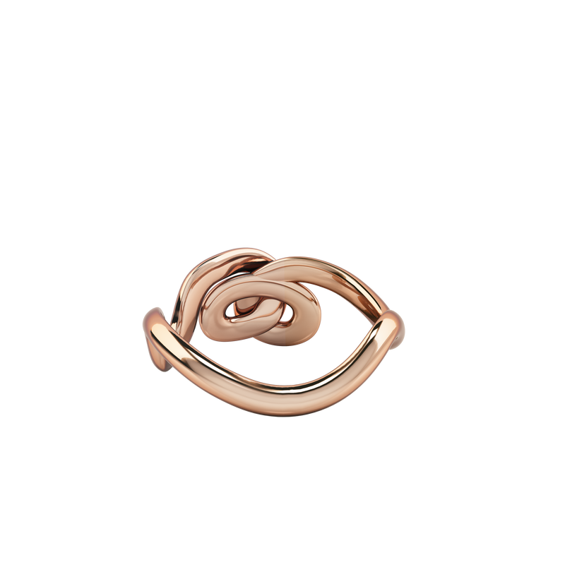 KNOT CLOUD WHITE & ROSE RING