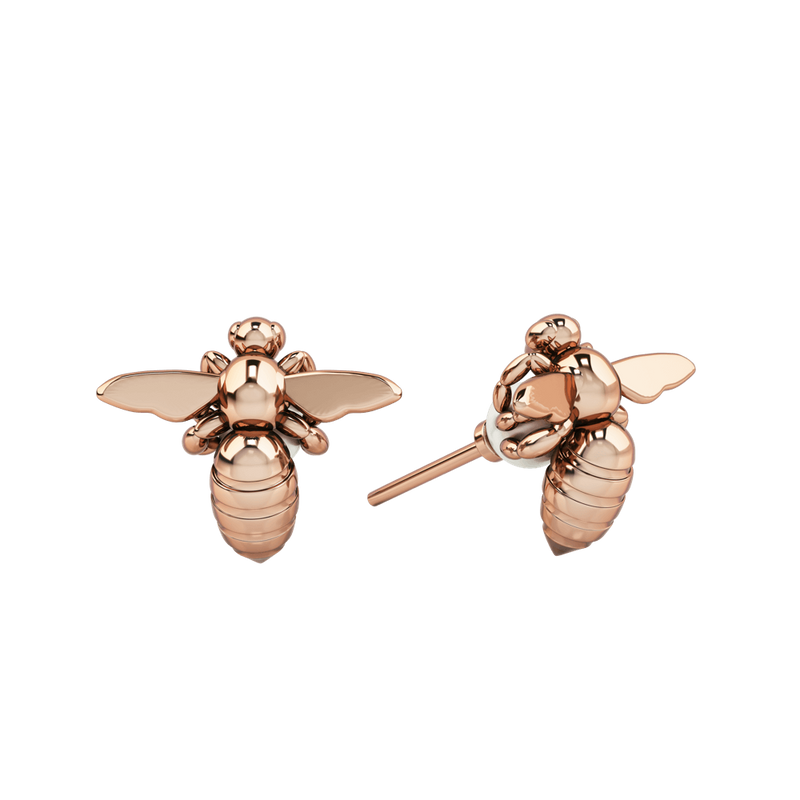 1986 Bee 93° Grab & Go White Pearl Stud in Rose Gold