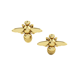 1986 Bee 93° Grab & Go Black Pearl Stud in Yellow Gold
