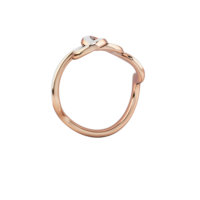 KNOT CLOUD WHITE & ROSE RING