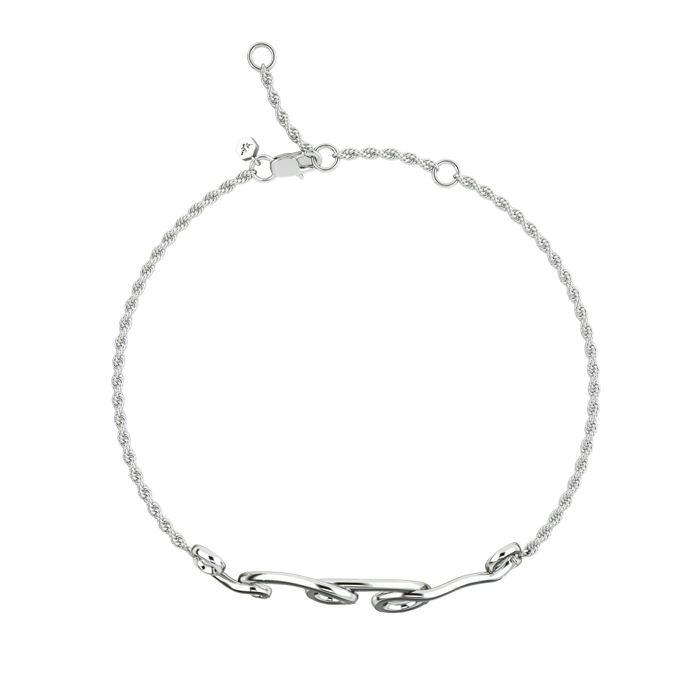 1986 | WIGGLE WIGGLE Collection | BRACELET IN BLACK & RHODIUM – 1986 ...